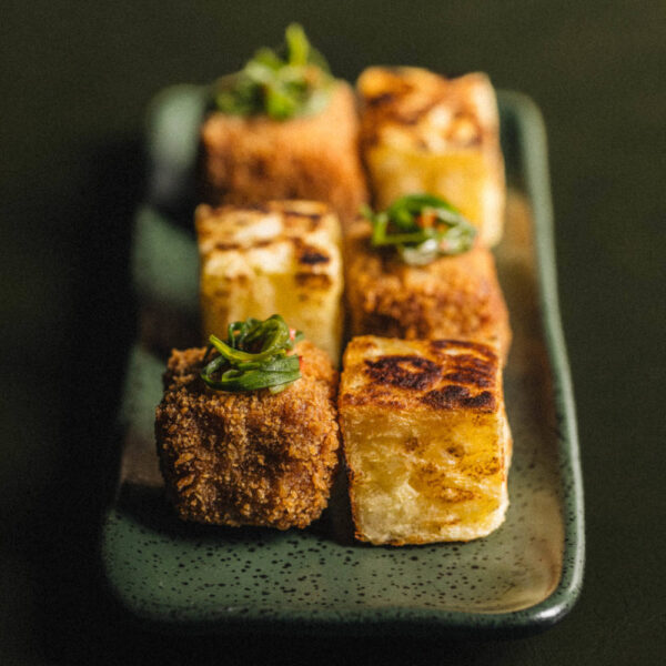 CROQUETE DE CARNE DE NATA COM MANDIOCA