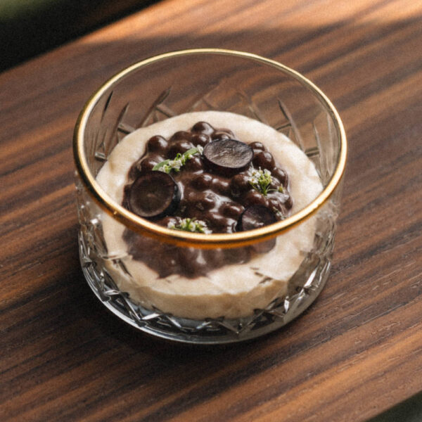 SAGU DE AÇAÍ COM CREME DE CUPUAÇU